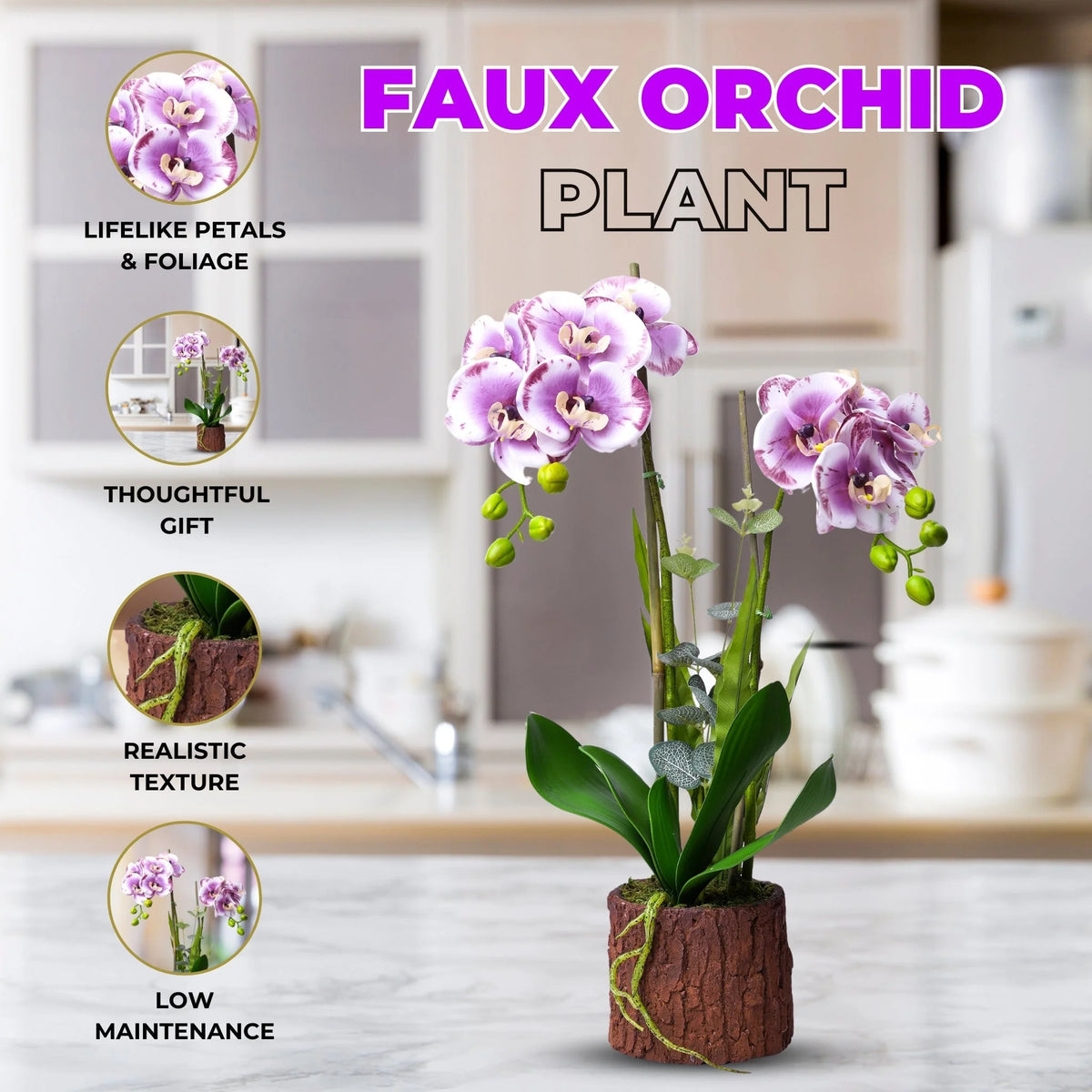 Faux Orchid Artificial Plant B38623