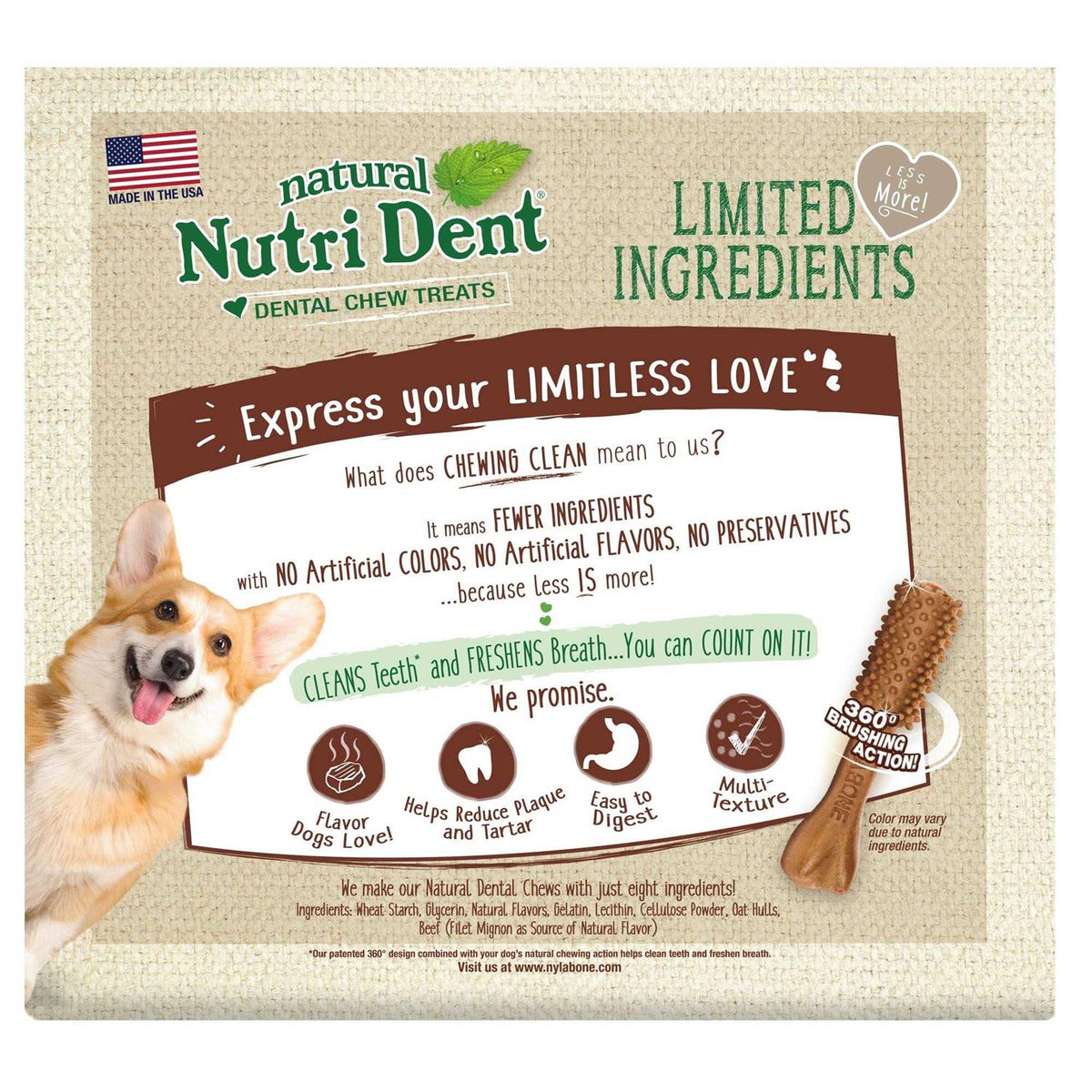 Nutri Dent Dental Chews Filet Mignon X889