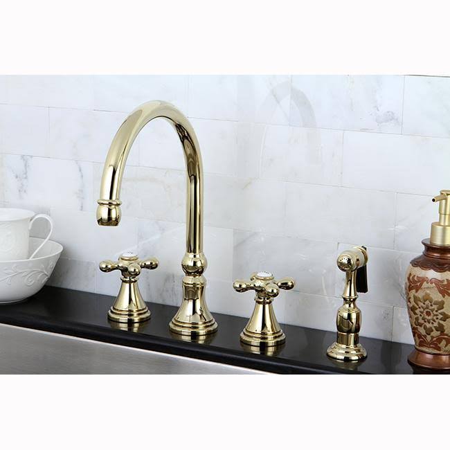 Oil Rubbed Bronze Deck Mount Kitchen Faucet with Brass Sprayer A27595