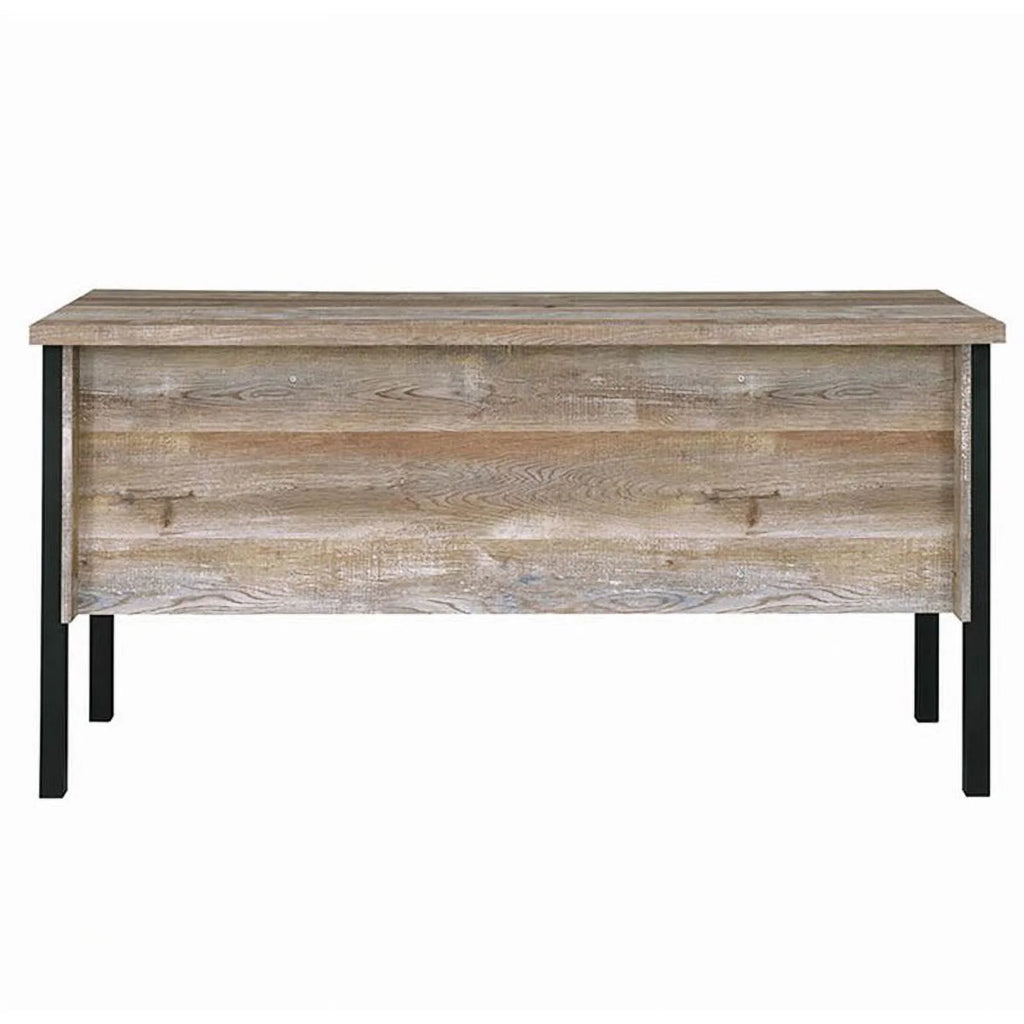 4-drawer Weathered Oak Office Desk Y5504
