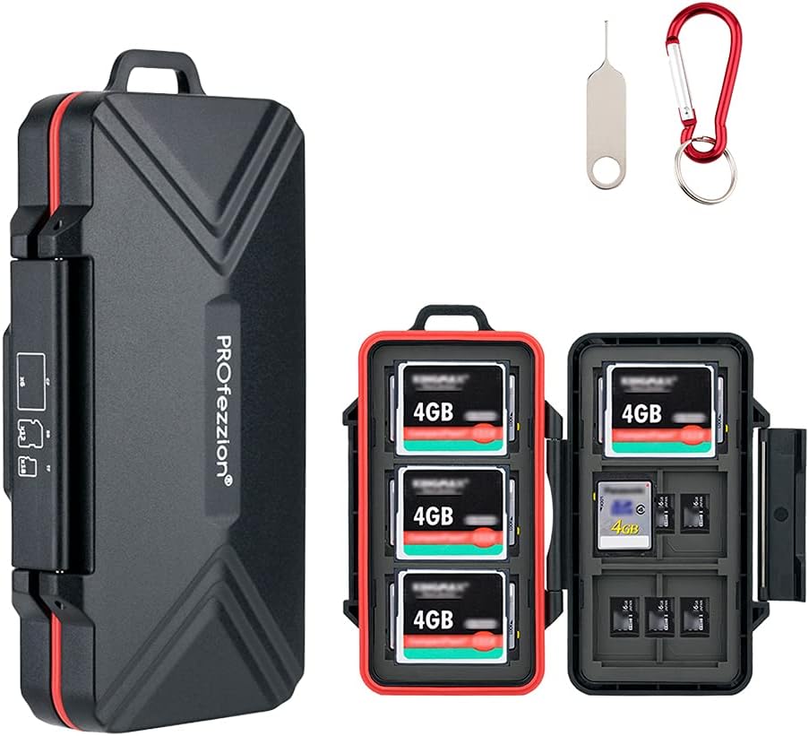 36 Slots Water-Resistant Anti-Shock SD Card Case, Black R30471