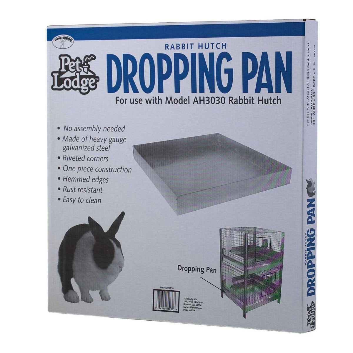 Galvanized Rabbit Dropping Pan D517101