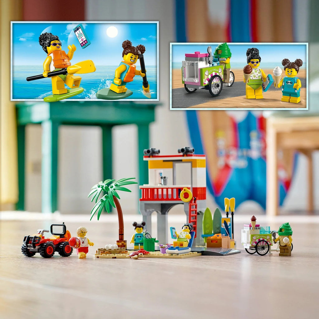 Building Kit with 4 Minifigures and Crab and Turtle Figures (211 Pieces) T887