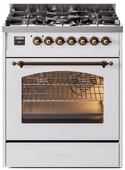 White Dual Fuel Natural Gas Range E46299