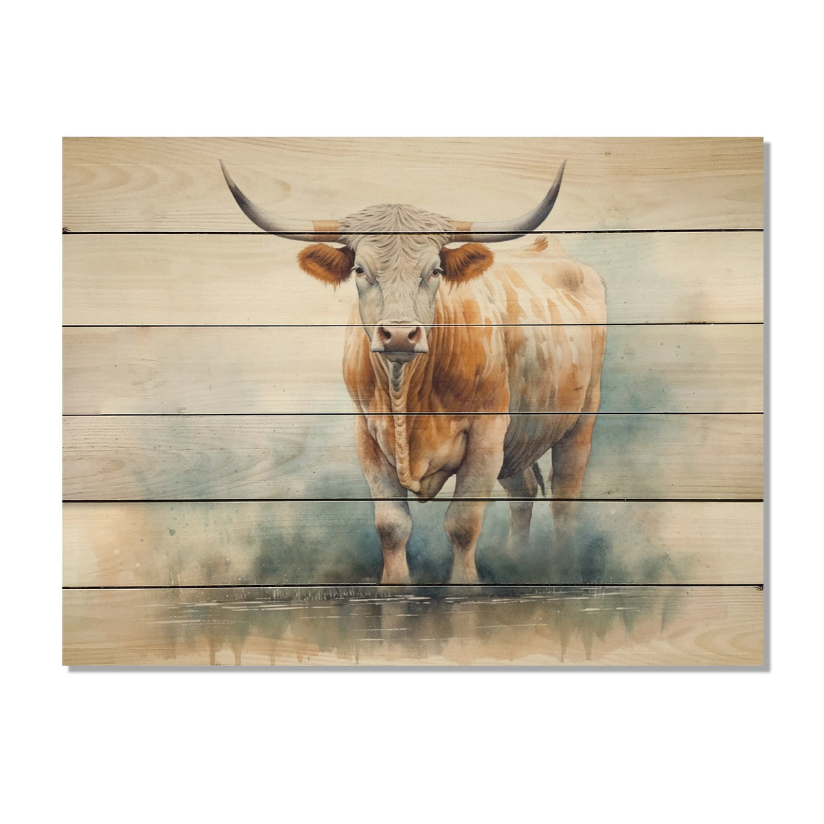 Natural Pine Wood Animals Print D789