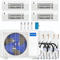 39,000 BTU 4 Zone Ceiling Cassette Ductless Air Conditioner and Heat Pump V8300