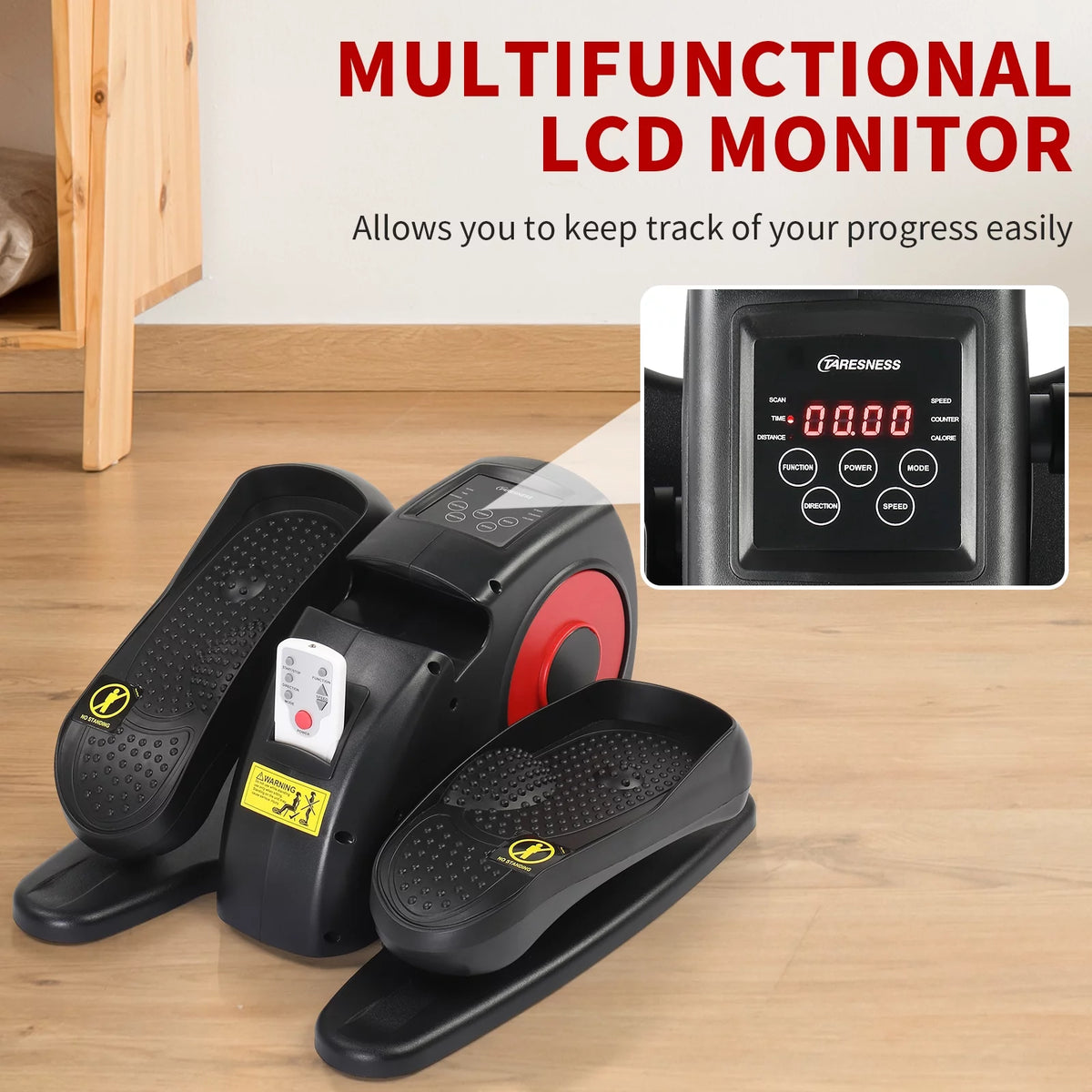 Under Desk Elliptical Bike, Mini Electric Elliptical Machine V648