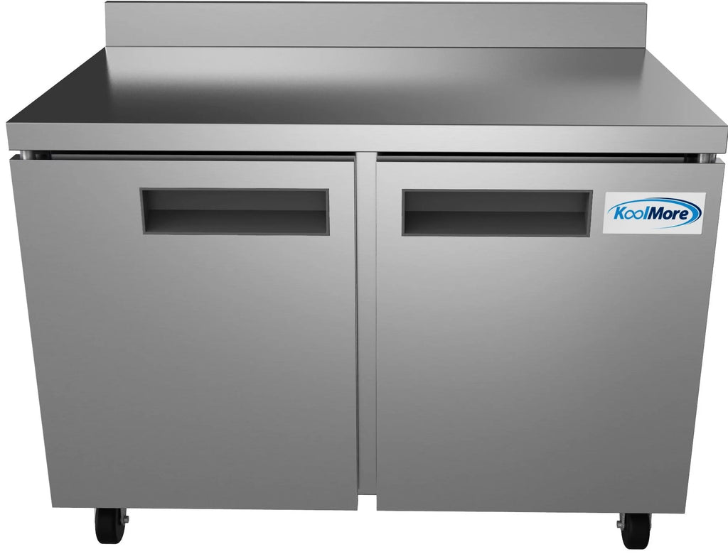 48 in. Two-Door Worktop Refrigerator with Backsplash N348