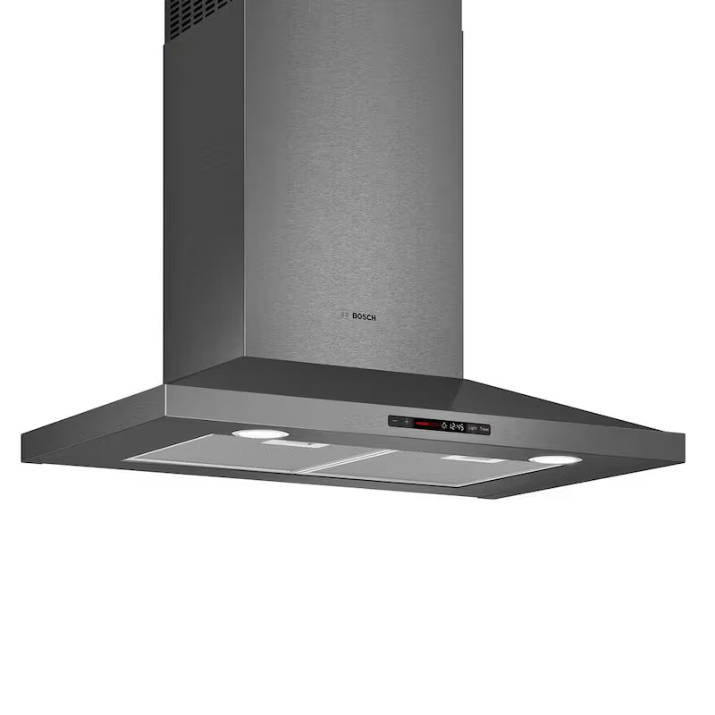30 in. Black Stainless Steel Canopy Range Hood with Lights Z760048