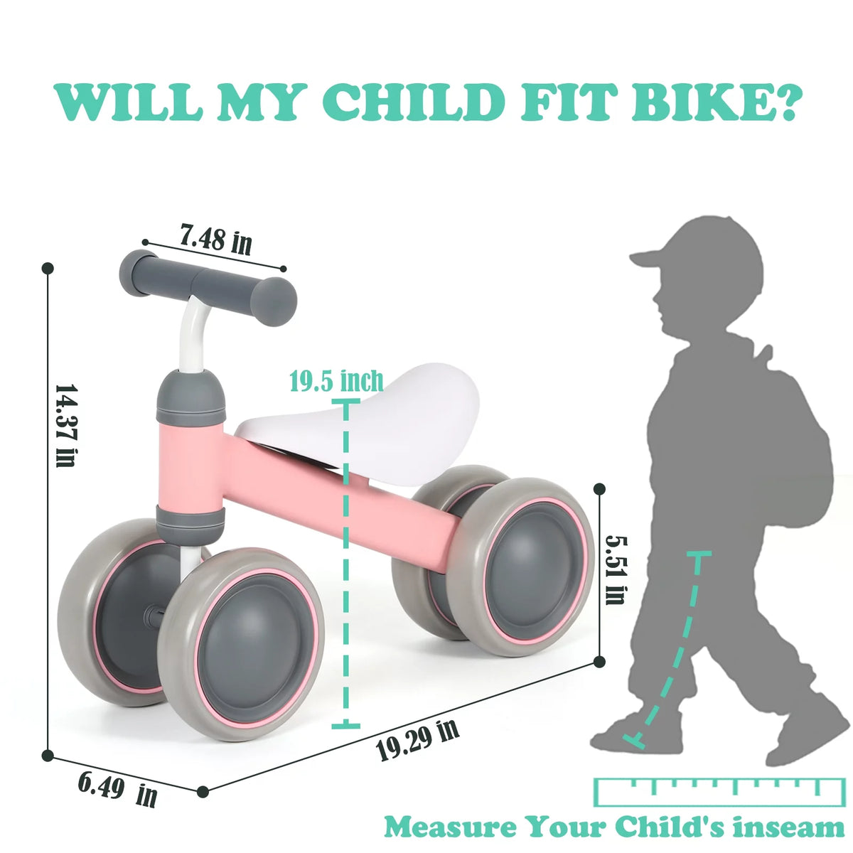 Pink Toddler Balance Bike J310