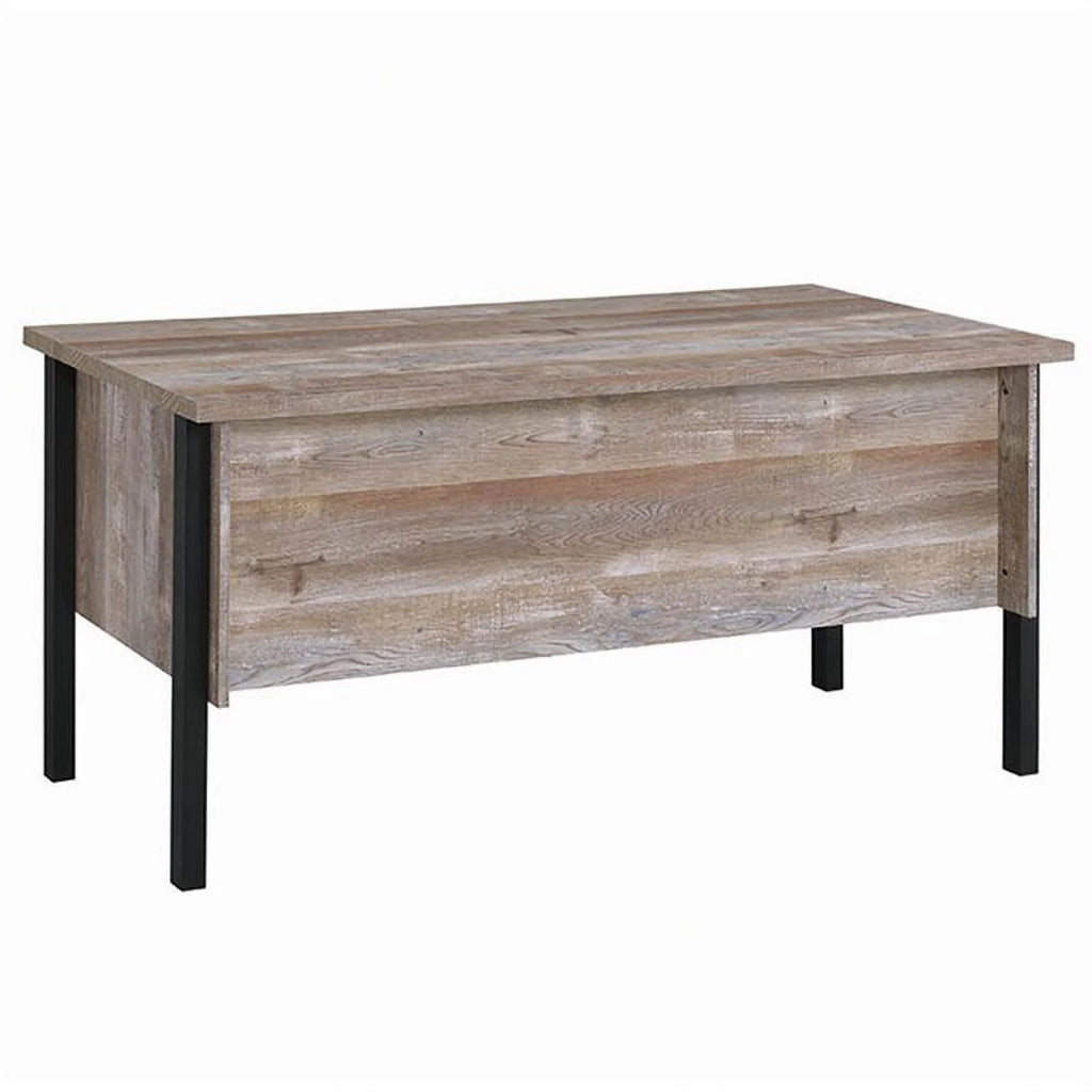 4-drawer Weathered Oak Office Desk Y5504