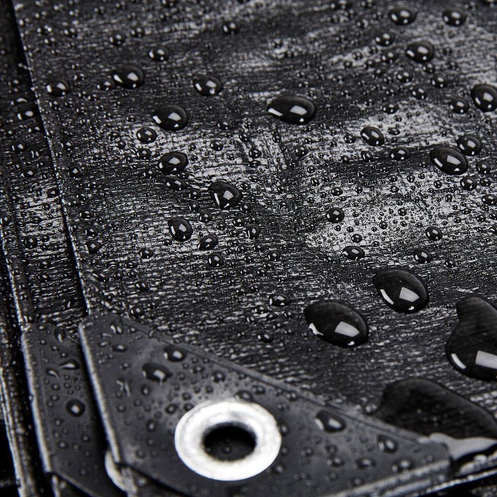 12 ft. x 20 ft. Silver and Black Weather-Resistant Tarp H11395