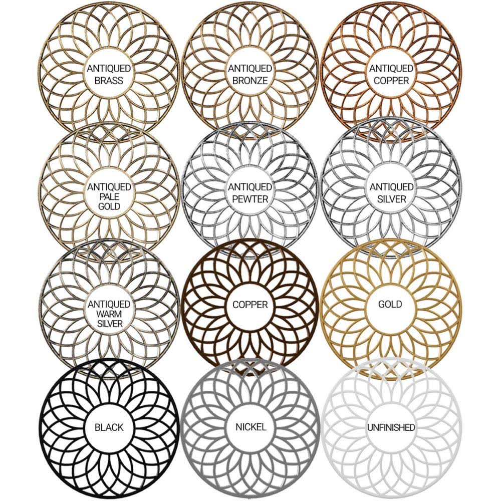 36x22OD x 13 1/8x22ID x 1x22P PVC Pierced Ceiling Medallion J481
