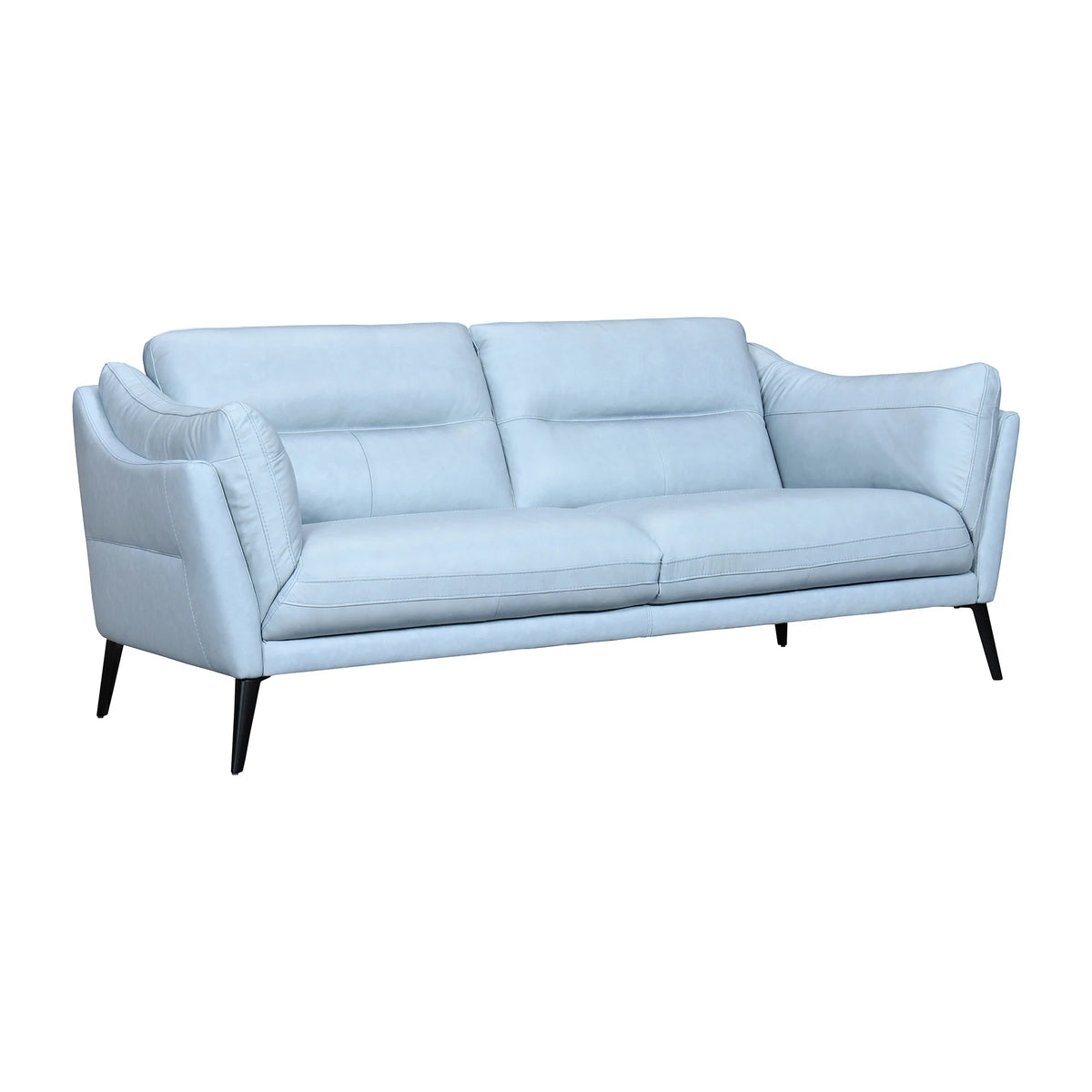 Sky Blue Leather Sofa I75202