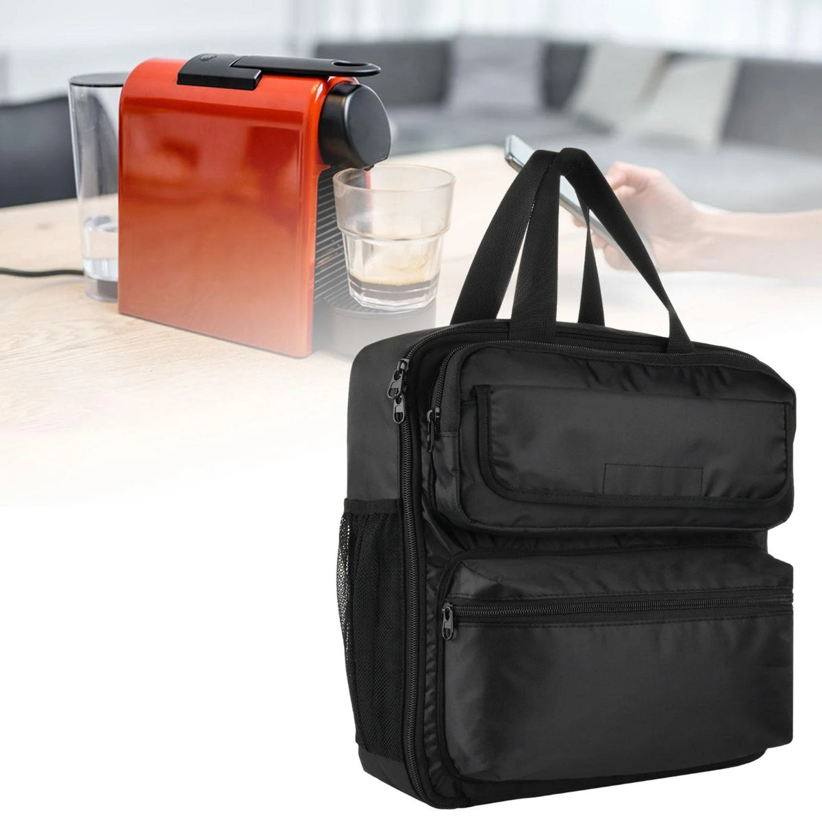 Travel Bag for Coffee Maker and Mug Nylon Material G273936