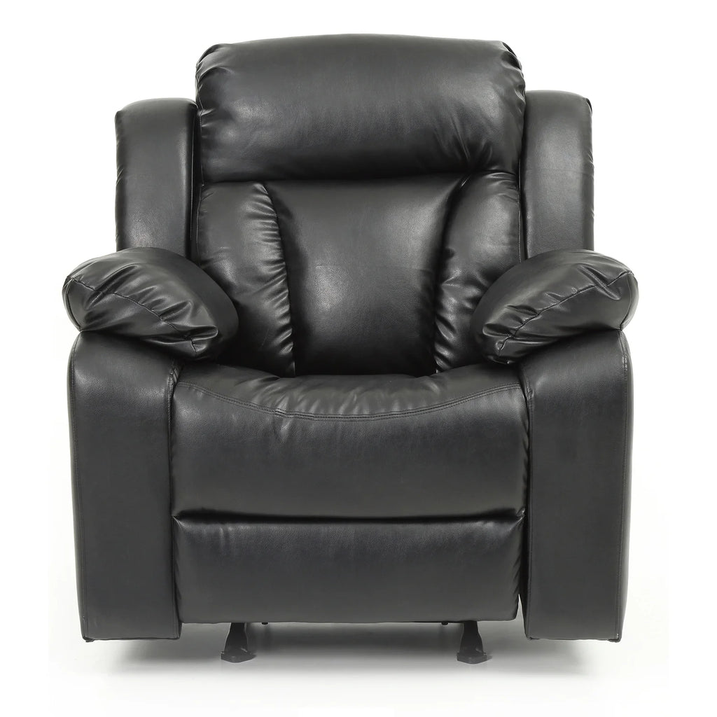 Black Faux Leather Reclining Chair S987355