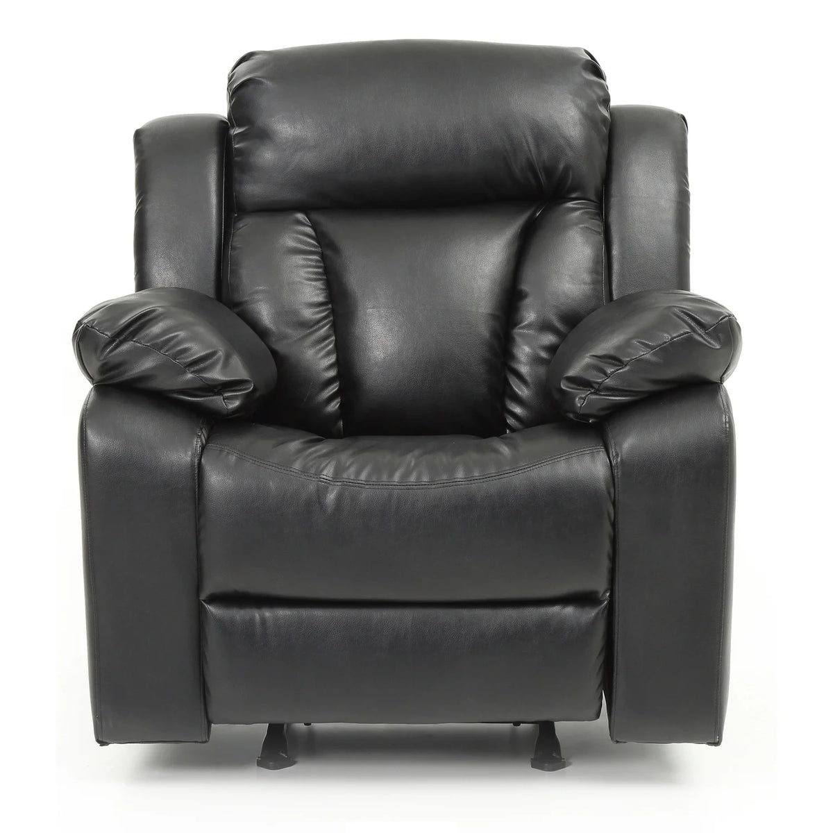 Black Faux Leather Reclining Chair S987355