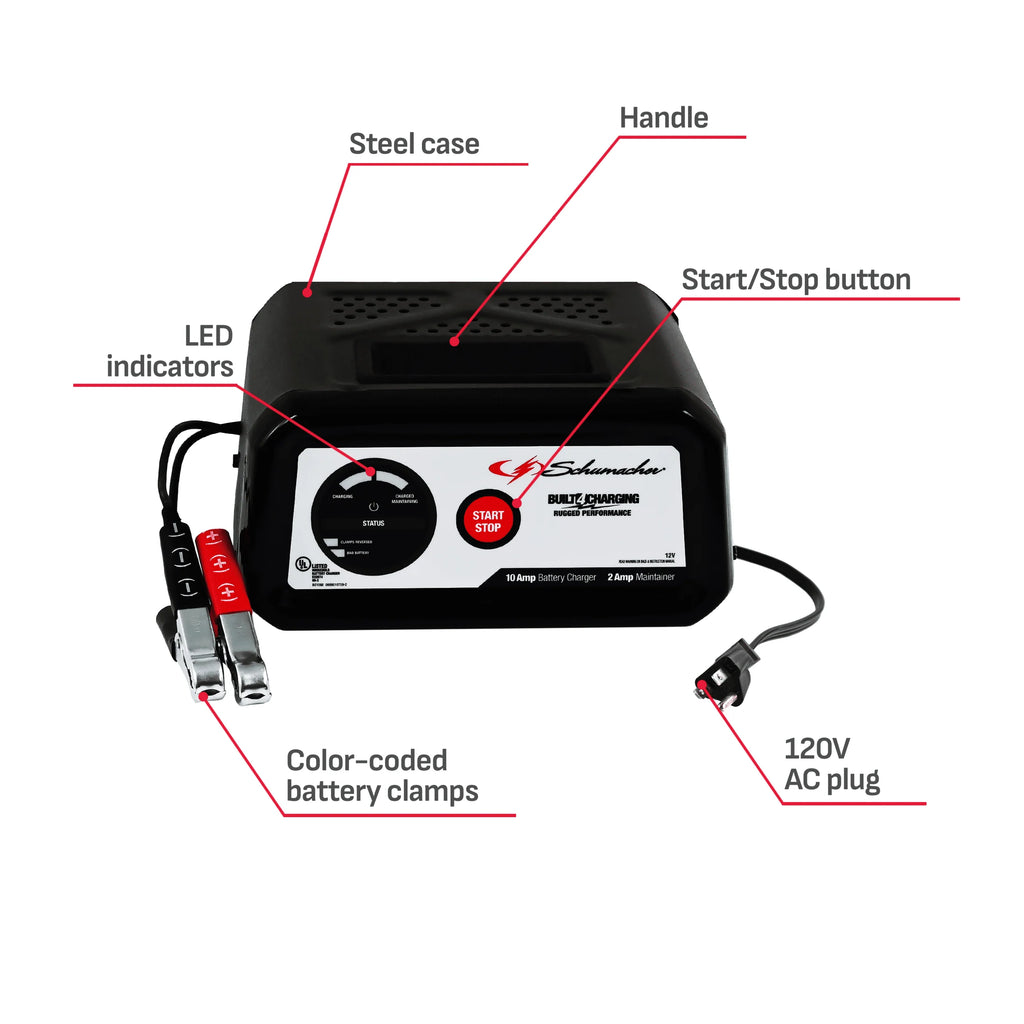 10-Amp 12V Automatic Battery Charger and Maintainer Z6224