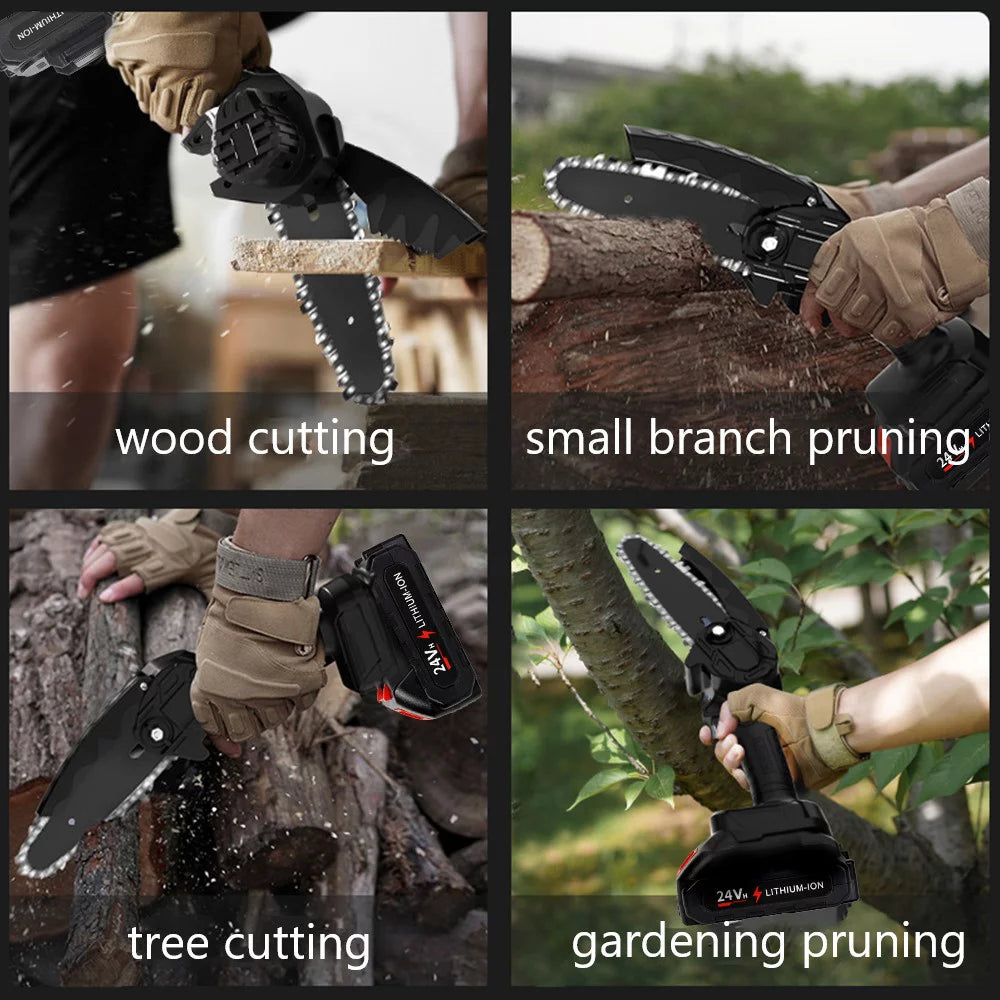 6 inch Cordless Handheld Chain Saw Y1638