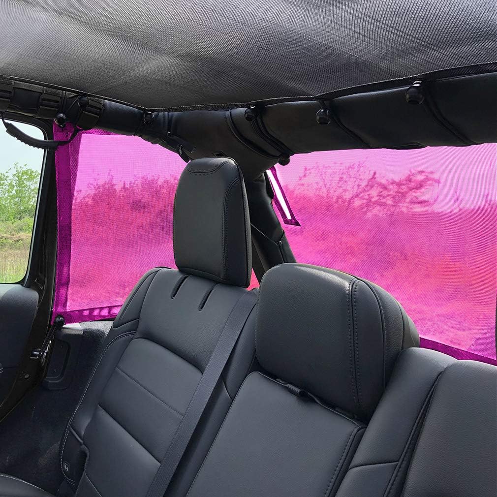Black Mesh Sun Shade for Jeep Wrangler JKU 4 Door P15669