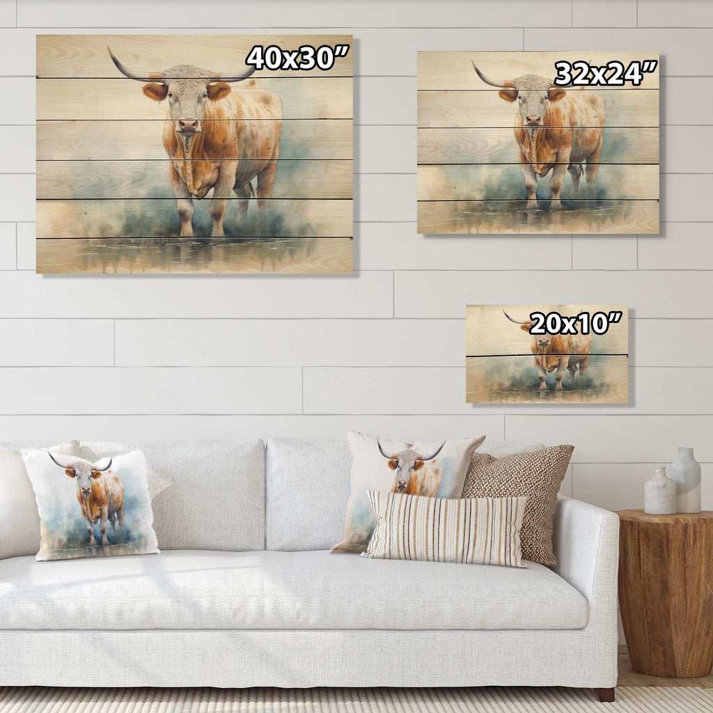 Natural Pine Wood Animals Print D789