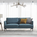 Blue Curved Backrest Loveseat V302
