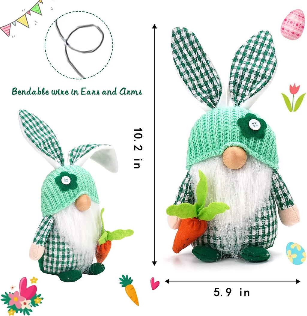 2 Pack Handmade Plush Gnome Decor B5841