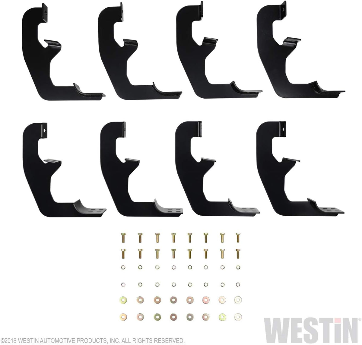 Black 3 inch Nerf Step Bar Mount Kit Pack of 2 K80729