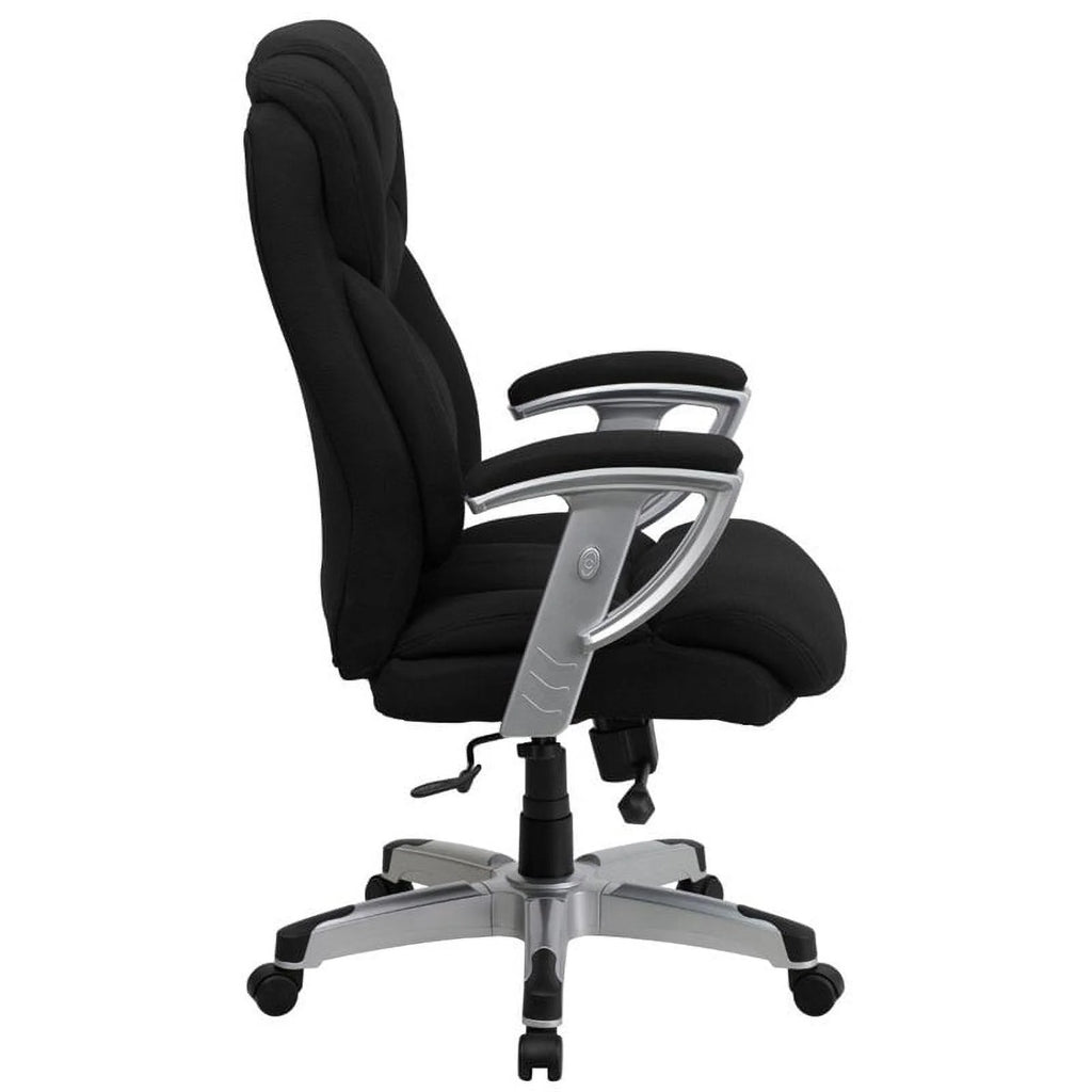Black Fabric Office Chair with Arms U914420
