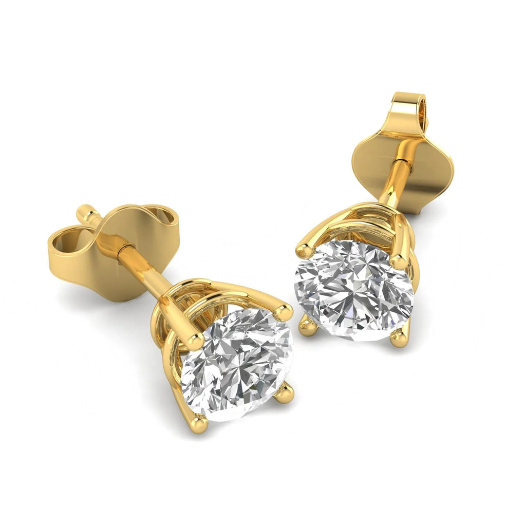 14k Yellow Gold Diamond Stud Earrings A99270
