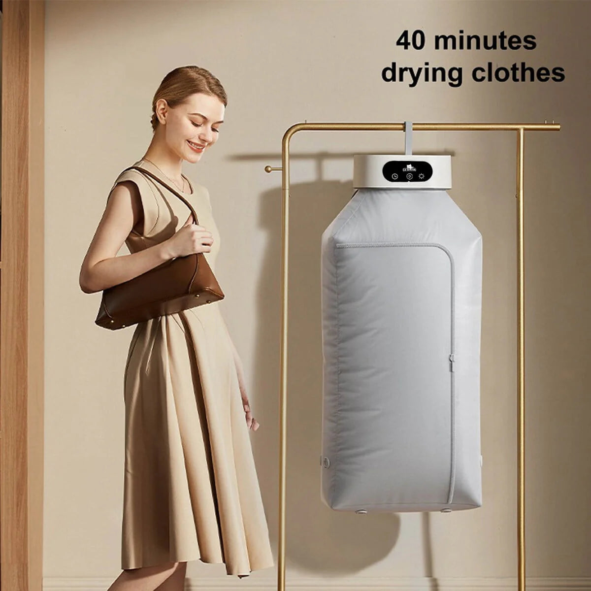 Portable Foldable Mini Washer and Dryer with Drying Bag U623907