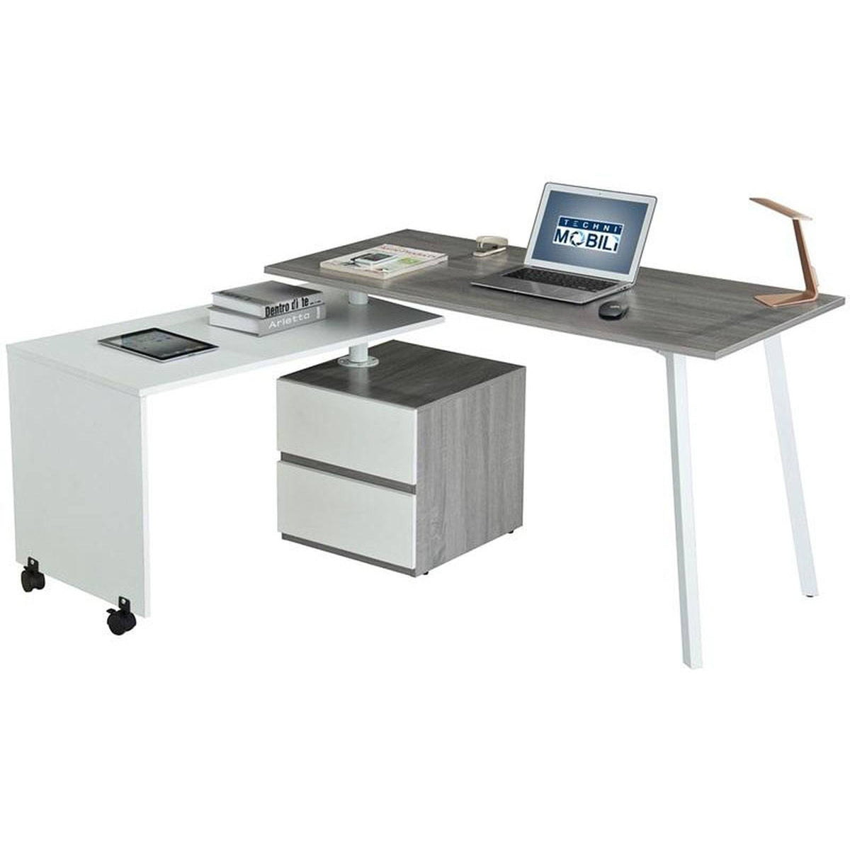 Gray Rotating Multi-Positional Desk N921