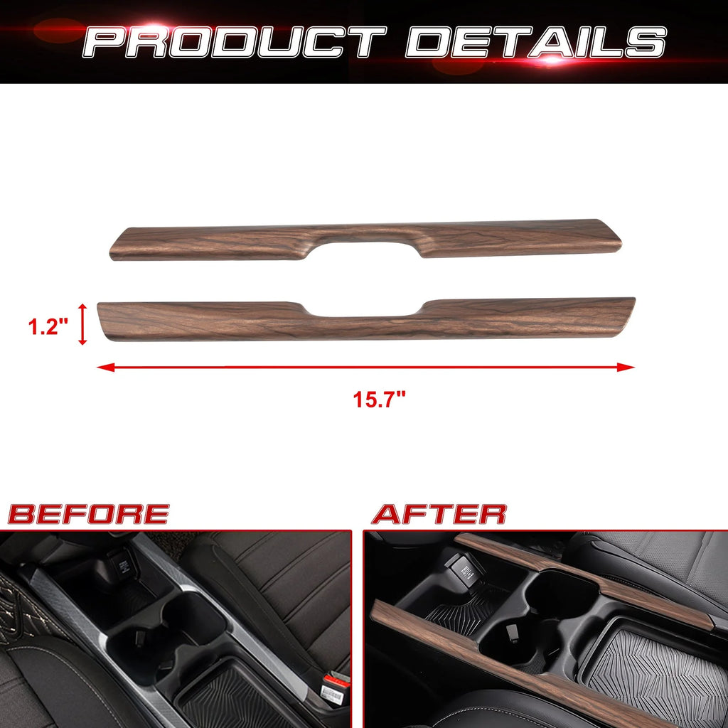 Center Console Cup Holder Side Panel Molding Cover Trim Peach Wood Grain H960735