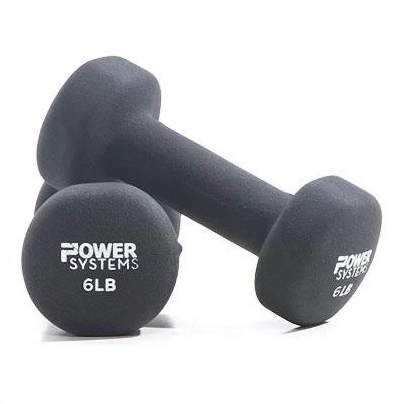 Neoprene Coated Dumbbell, Black, Pair, 8 lb M168