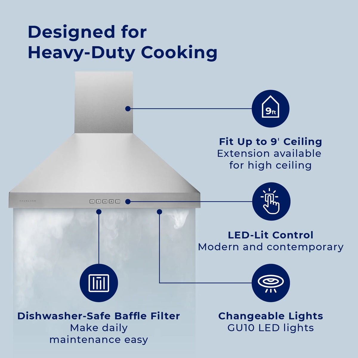 30” Wall Mount Range Hood Stainless Steel G81576