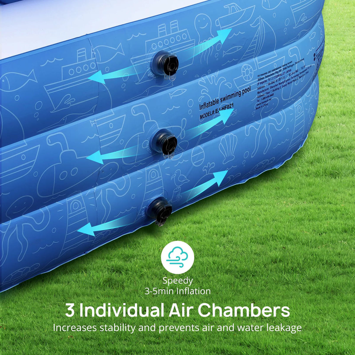 Rectangular Thickened Inflatable Pool B940