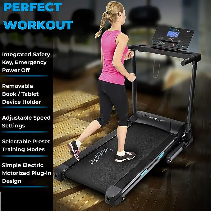 Folding Electric Treadmill with 15 Incline Level N22994