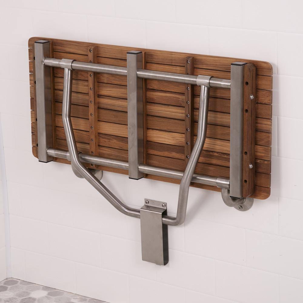 Teak Wall Mount Shower Seat 36x22 S812335