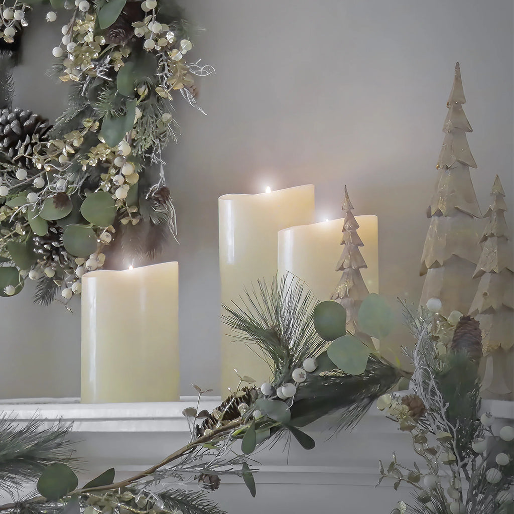 Ivory Flameless Candle with Remote P8583