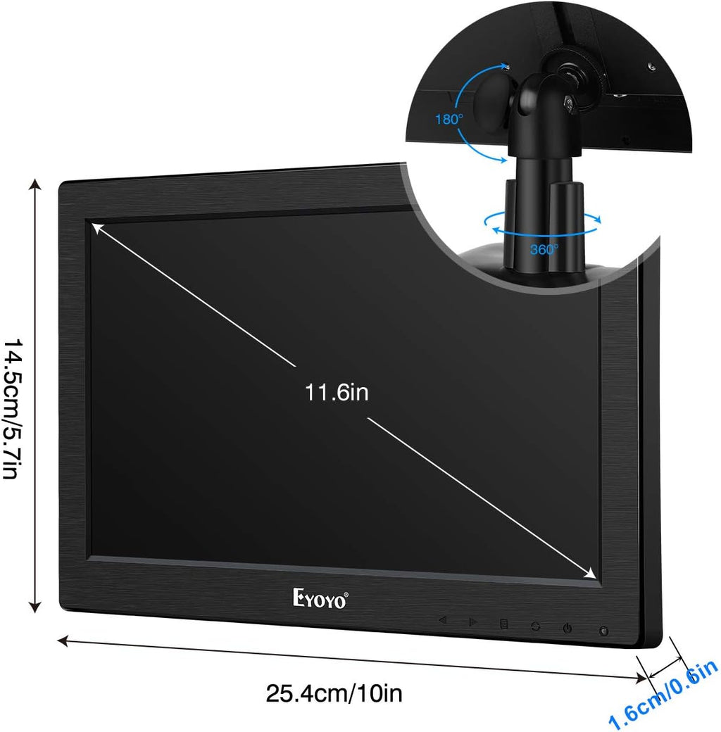 12 Inch 16:9 Mini TFT LCD HDMI Monitor with VGA BNC AV Input S941