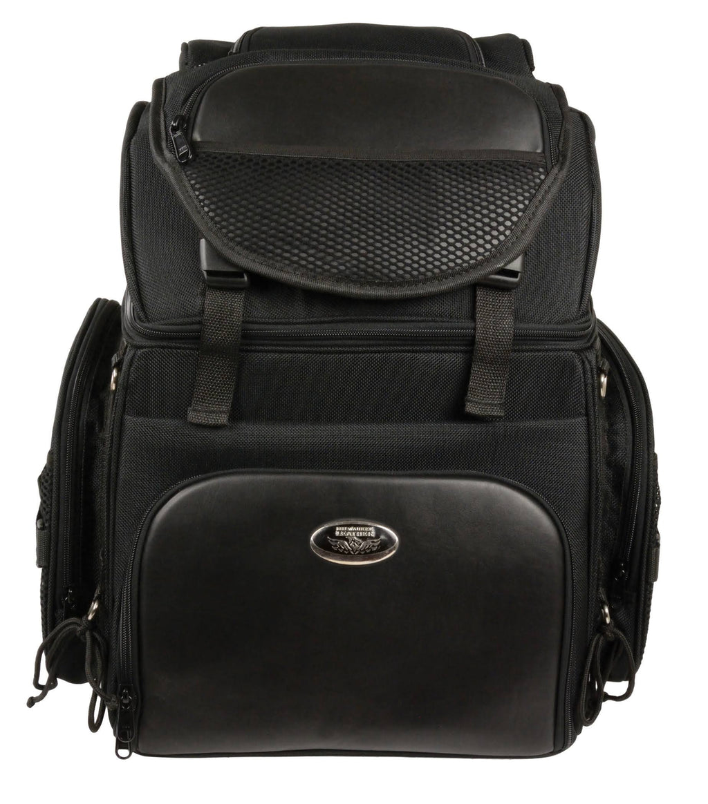 Black Large Nylon Sissy Bar Bag J145131