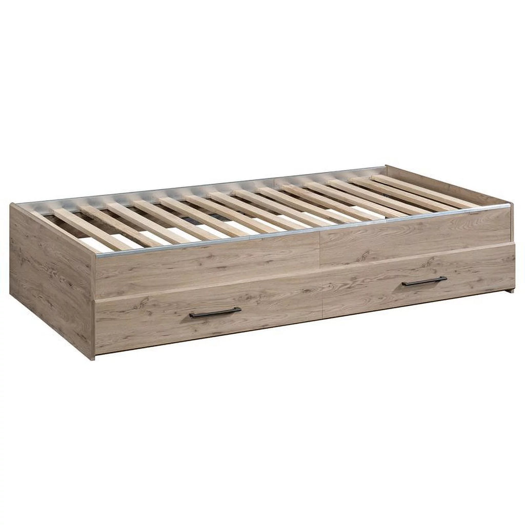 2 Piece Wood Twin Mates Bed with Storage Drawers F844