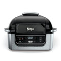 4-in-1 Indoor Grill with 4-qt Air Fryer, Black/Stainless S889
