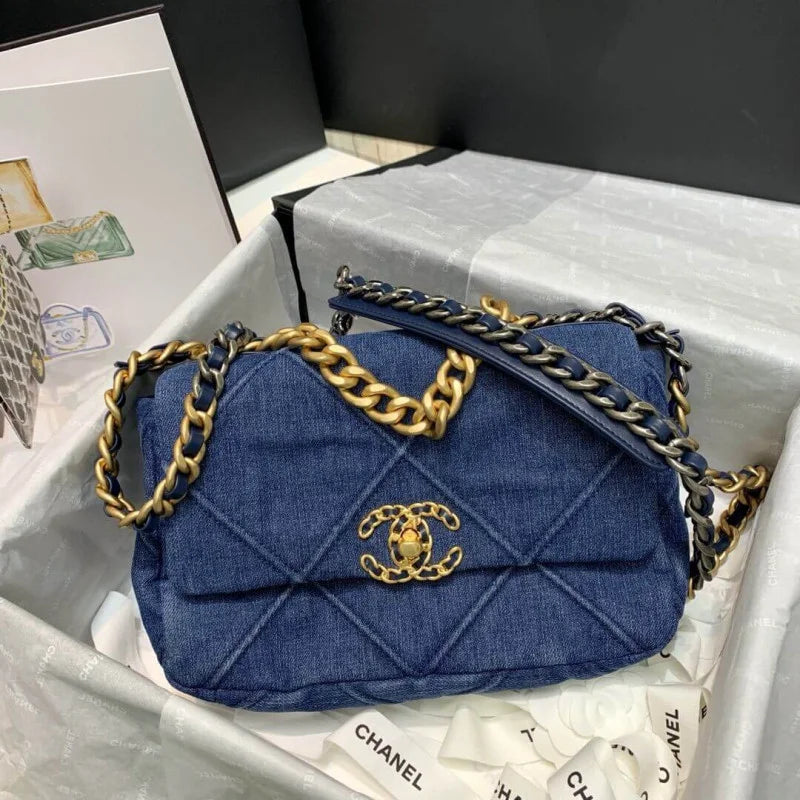 Denim Flap Bag L902