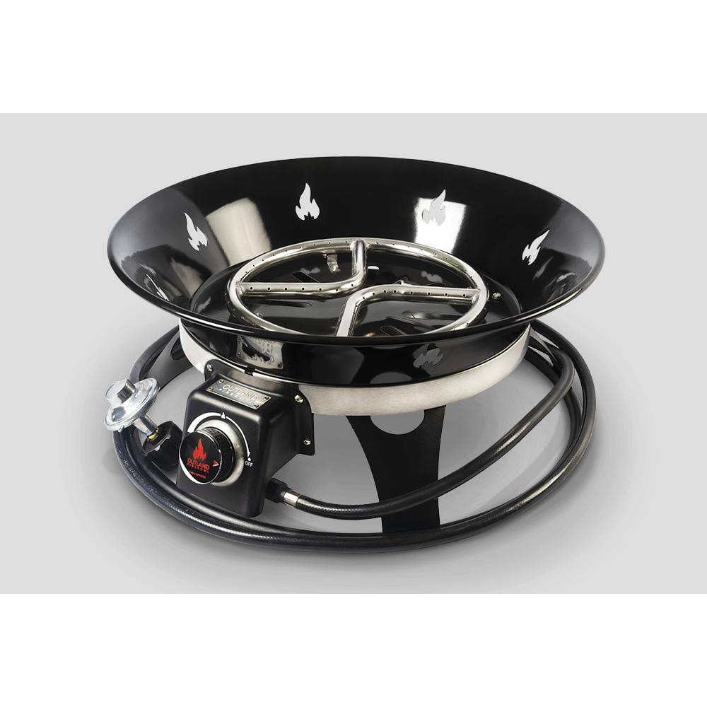 21 Inch Steel Portable Propane Fire Pit with Cover and Carry Kit K154861