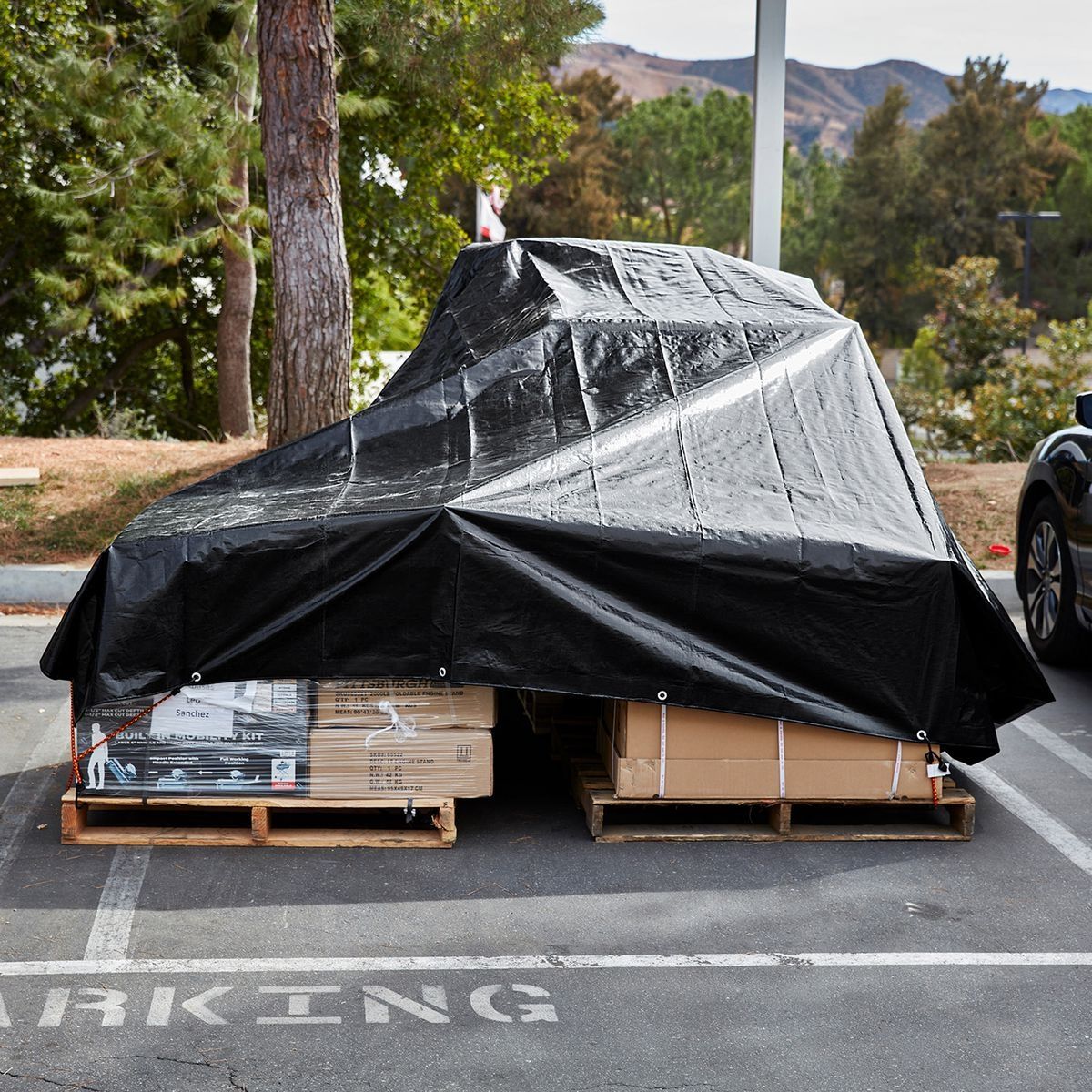12 ft. x 20 ft. Silver and Black Weather-Resistant Tarp H11395
