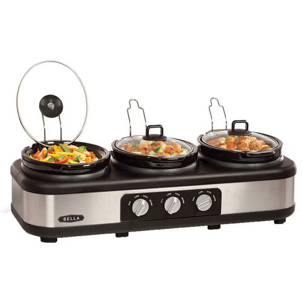 Stainless Steel Triple Slow Cooker and Buffet Server 3 x1.5 QT P792