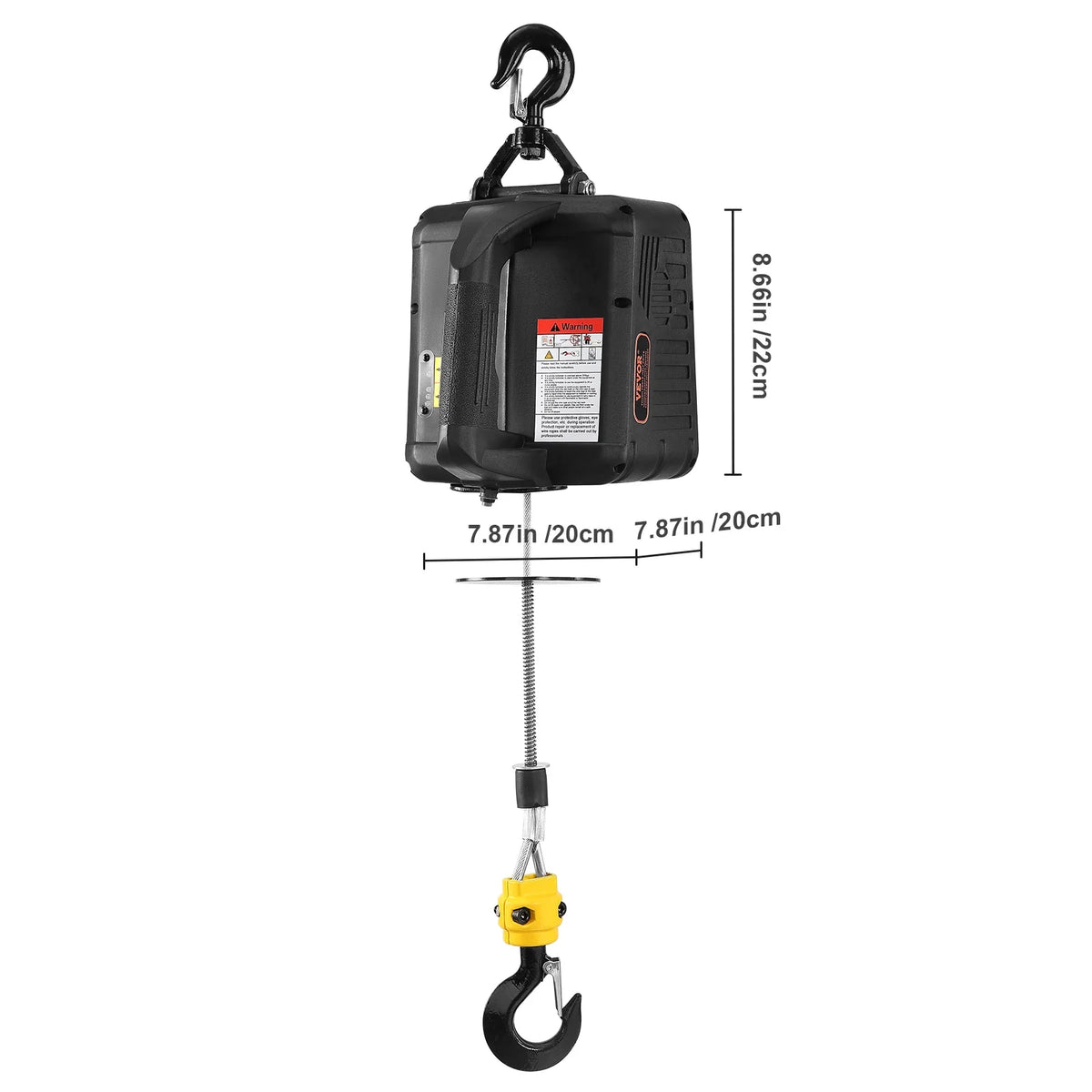 Portable Electric Hoist Power Winch 1100lbs J9079
