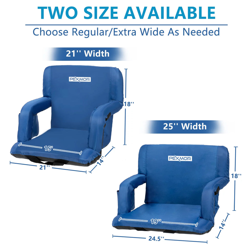 Extra Wide 25'' Stadium Seat with Back Support & Carrying Bag C83930