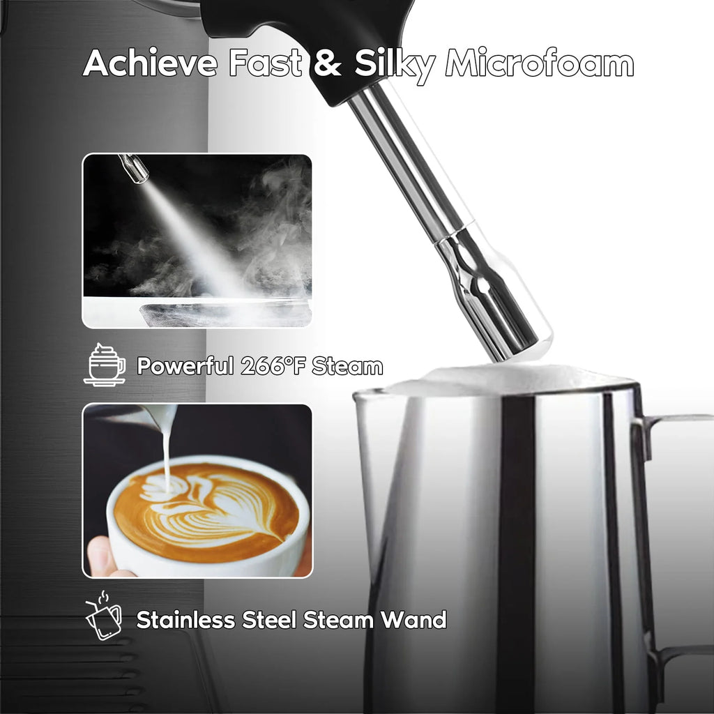 20 Bar Espresso Machine with Milk Frother Steam Wand G1619